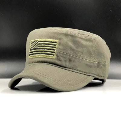 Military baseball cap with flag