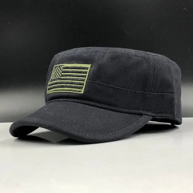 Military baseball cap with flag