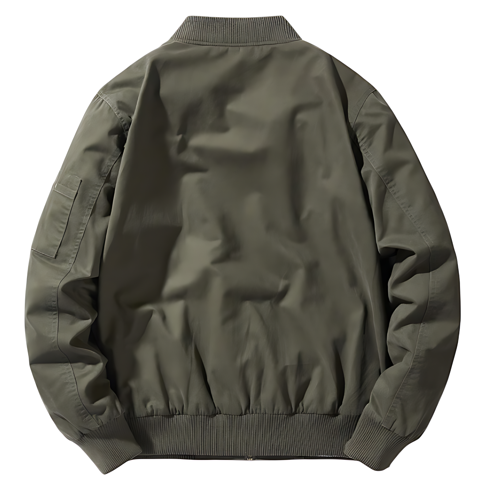 Military bomber jacket with patches