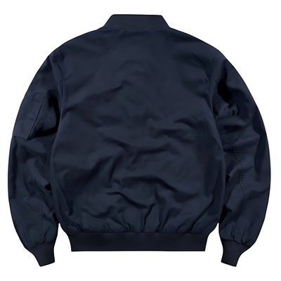 Military bomber jacket with patches