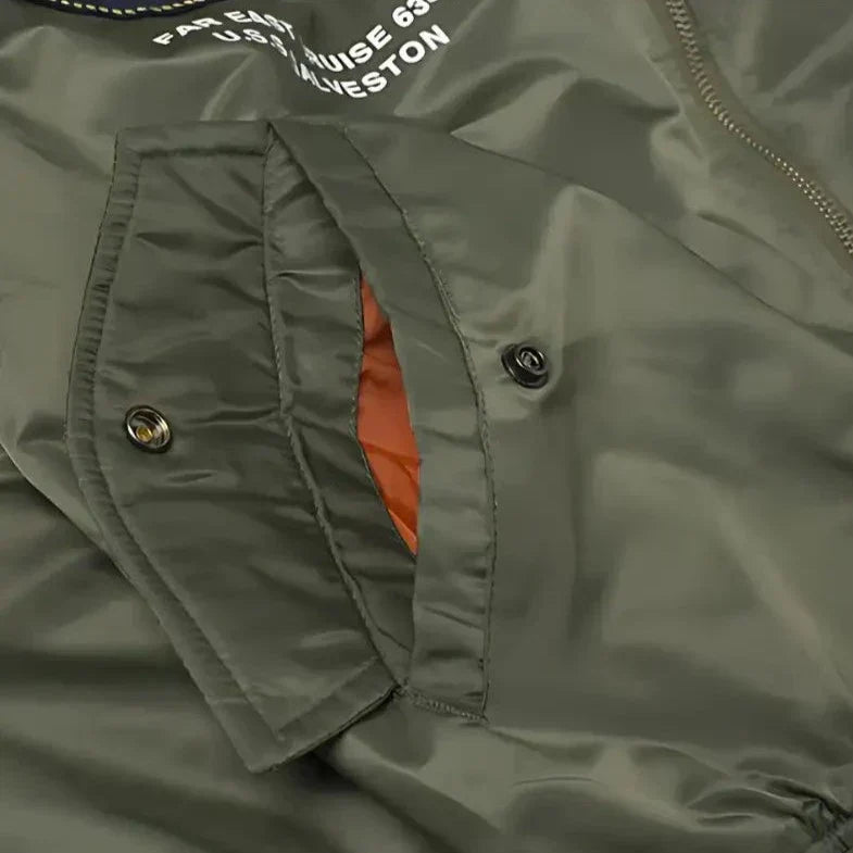 Military Green Bomber Jacket Mens