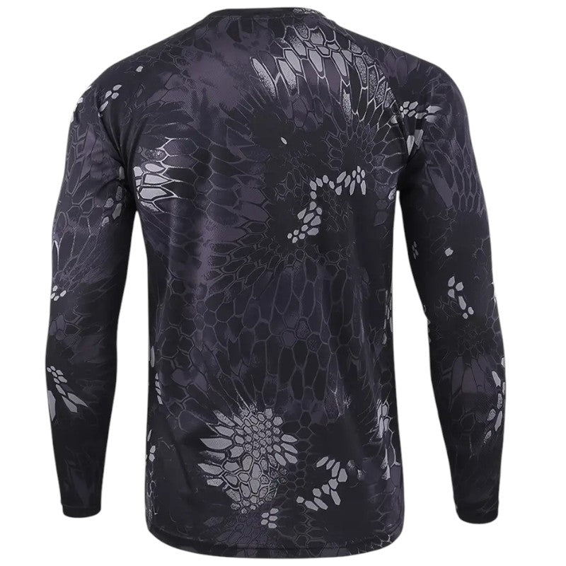 Military style men’s camo combat long sleeve t shirt