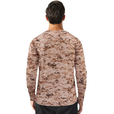 Military style men’s camo combat long sleeve t shirt