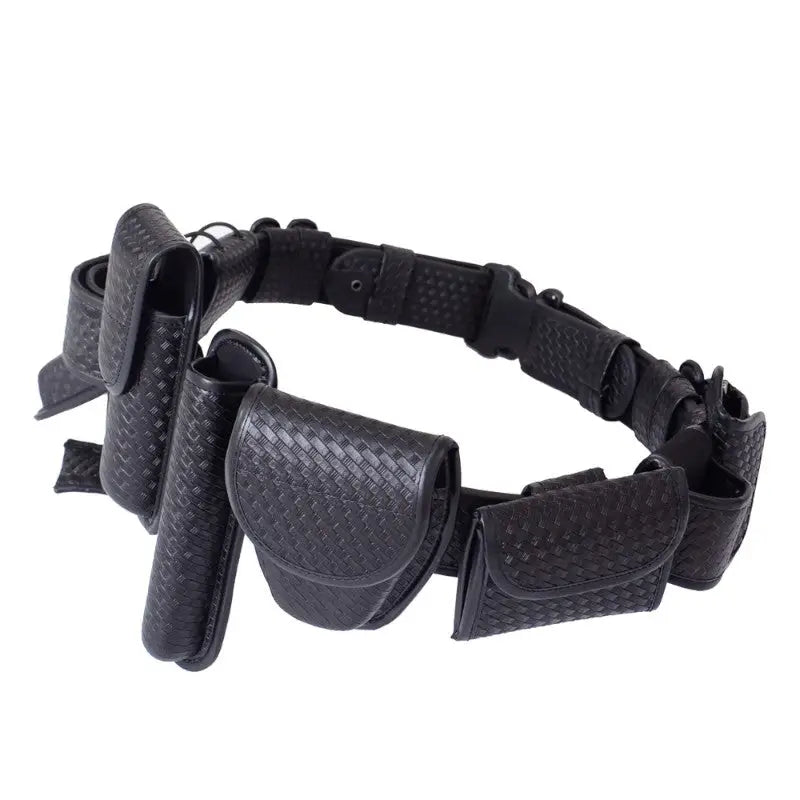 Military tactical belt with pouches
