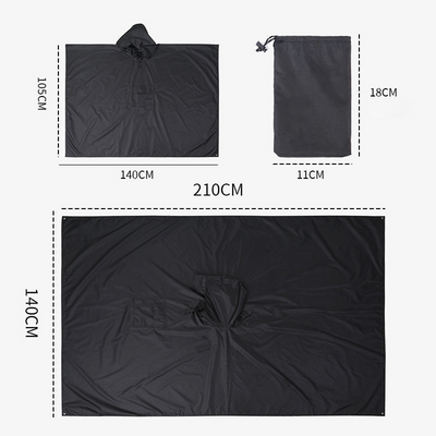 Multifunctional military poncho tent