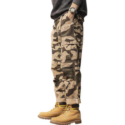Oversized camo cargo pants military