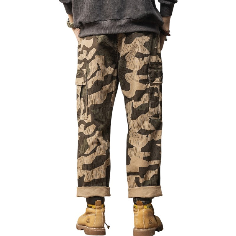 Oversized camo cargo pants military