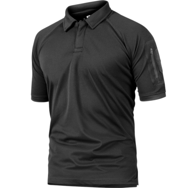 Polo shirt with velcro patch