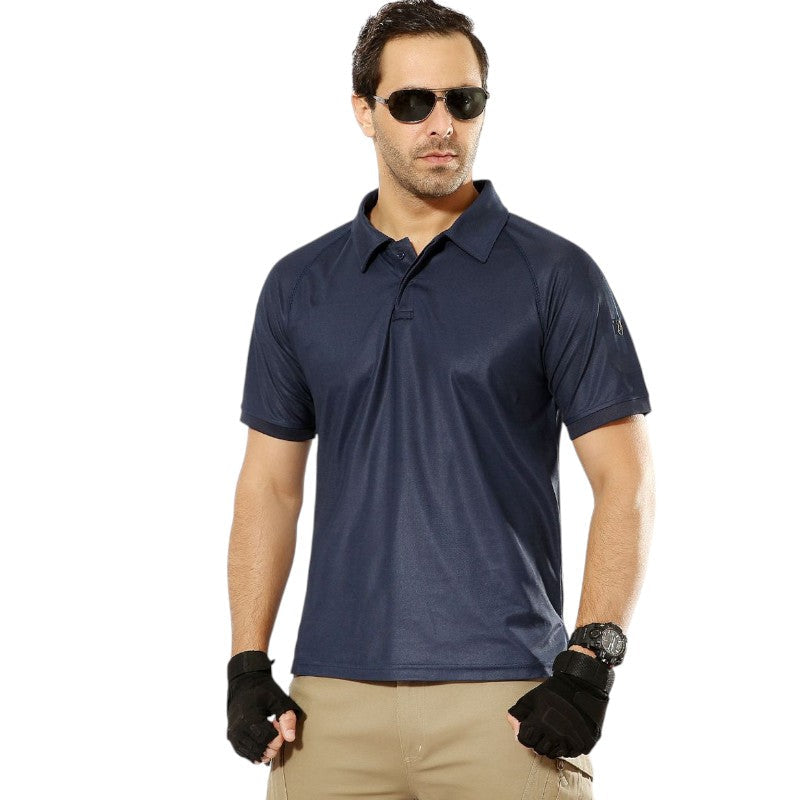 Polo shirt with velcro patch
