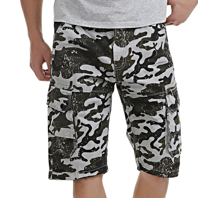 Quality Camo Cargo Shorts with Zipper Pockets