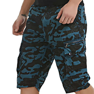 Quality Camo Cargo Shorts with Zipper Pockets