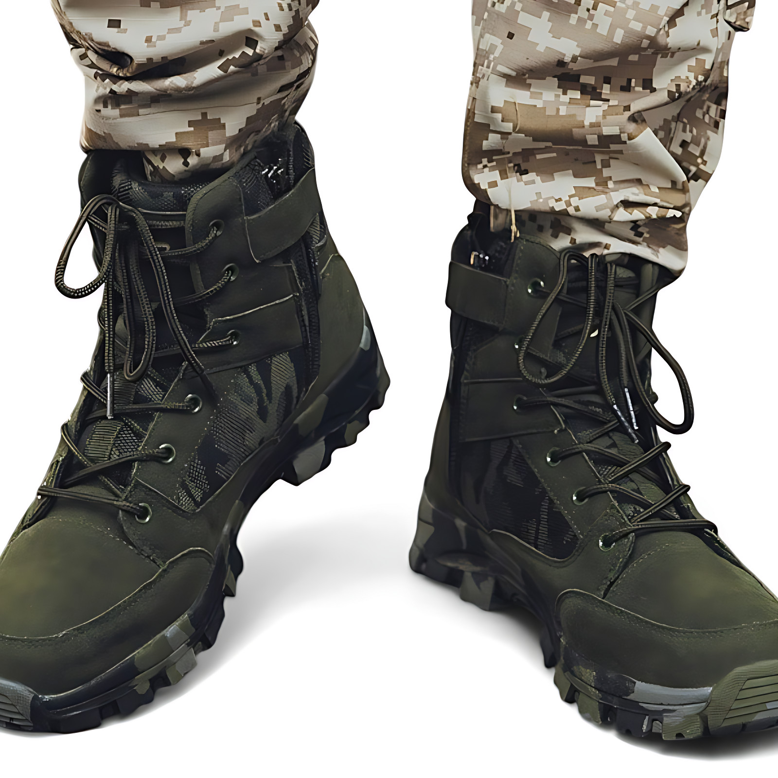 Sage green tactical boots