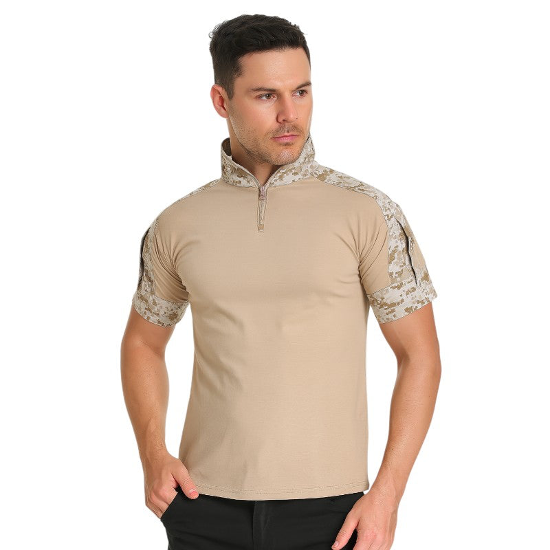 Shirt with velcro patch military