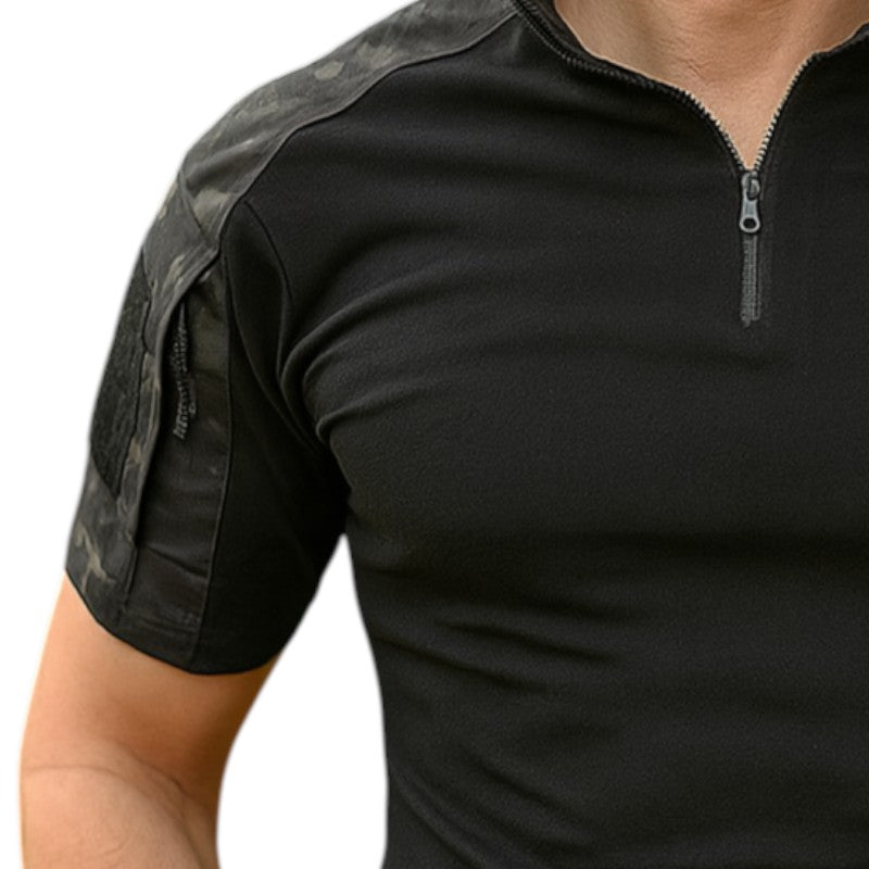 Shirt with velcro patch military