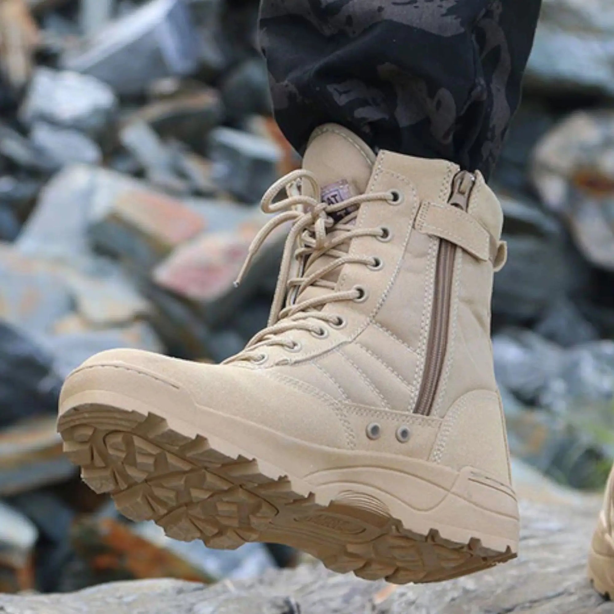 Side Zip Desert Boots