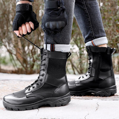 side zip tactical boots
