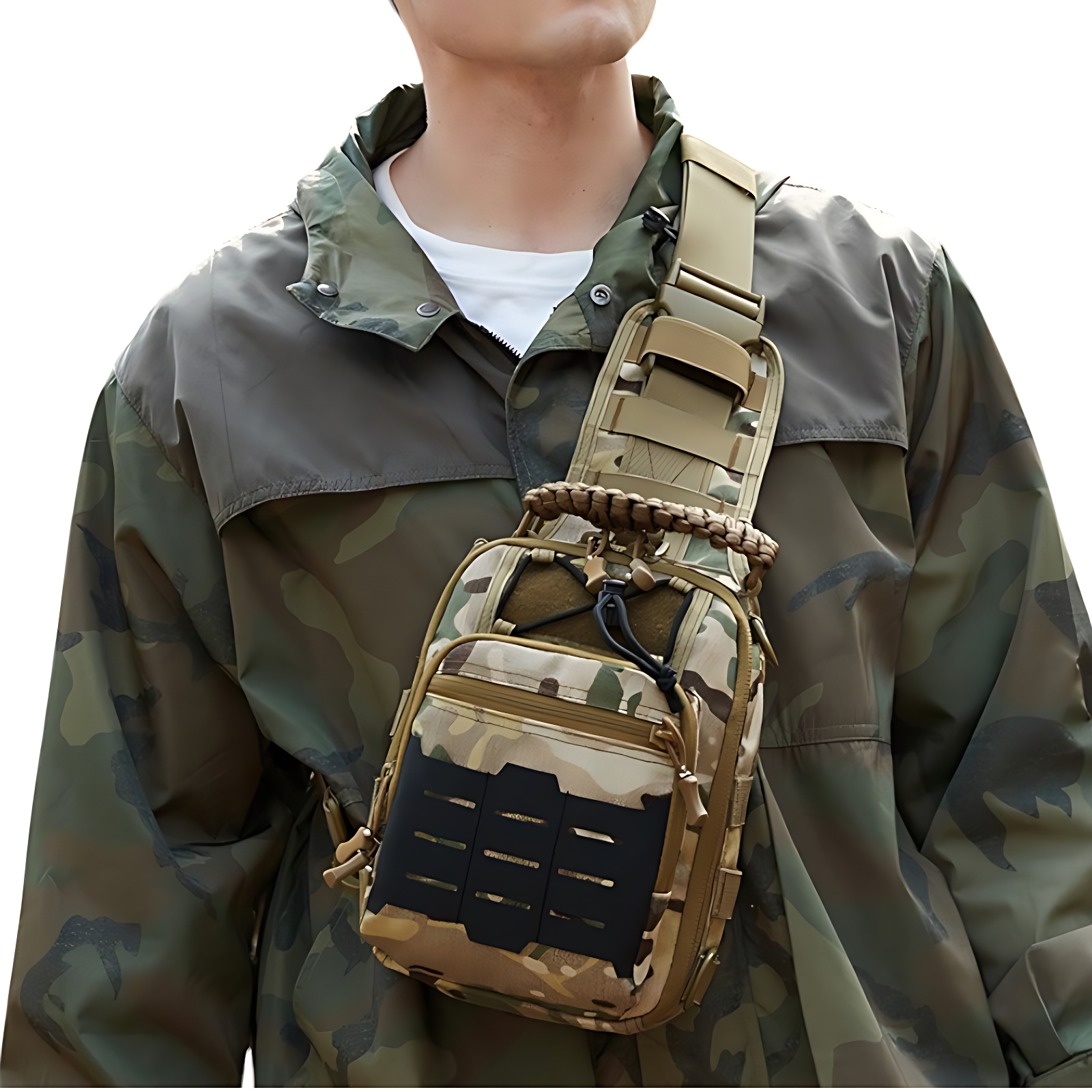 Sling bag with MOLLE system