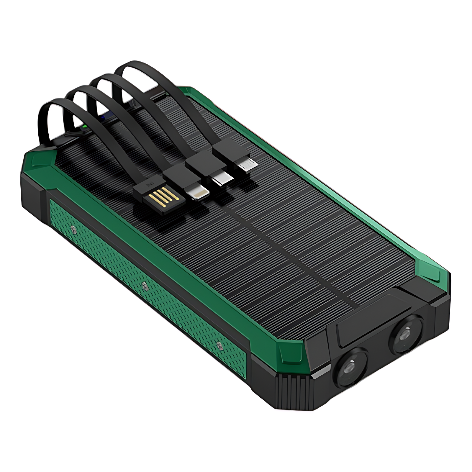 Solar Powered Power Bank with Cable