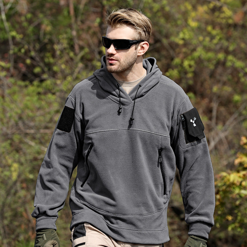 Tactical hoodie with velcro