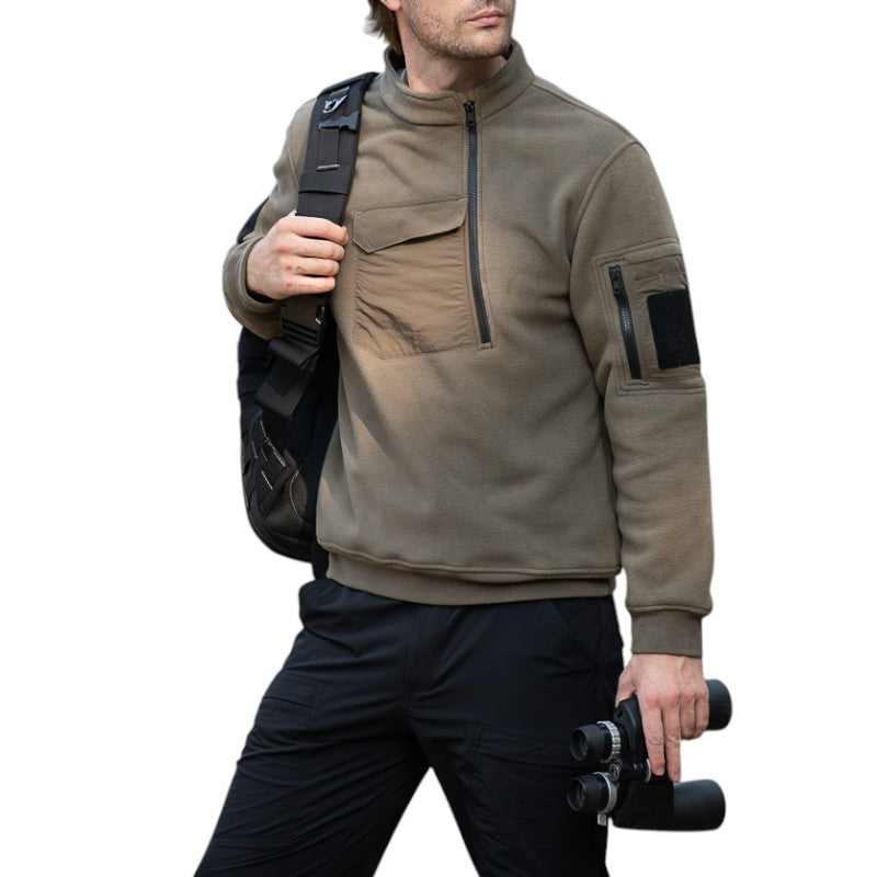 Tactical winter fleece pullover