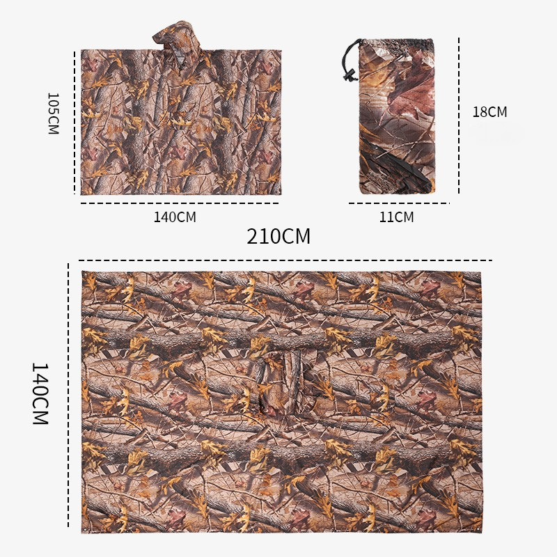 Waterproof poncho for hunting