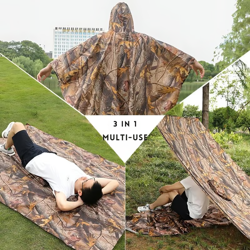 Waterproof poncho for hunting