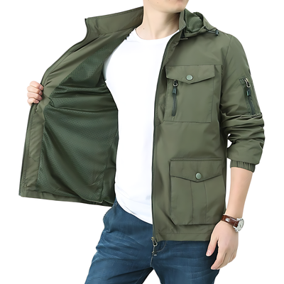 Waterproof zip down hoodie