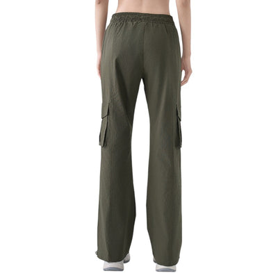 Womens flared cargo trousers