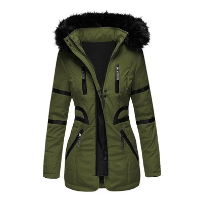 Womens Hooded Army Parka Coat