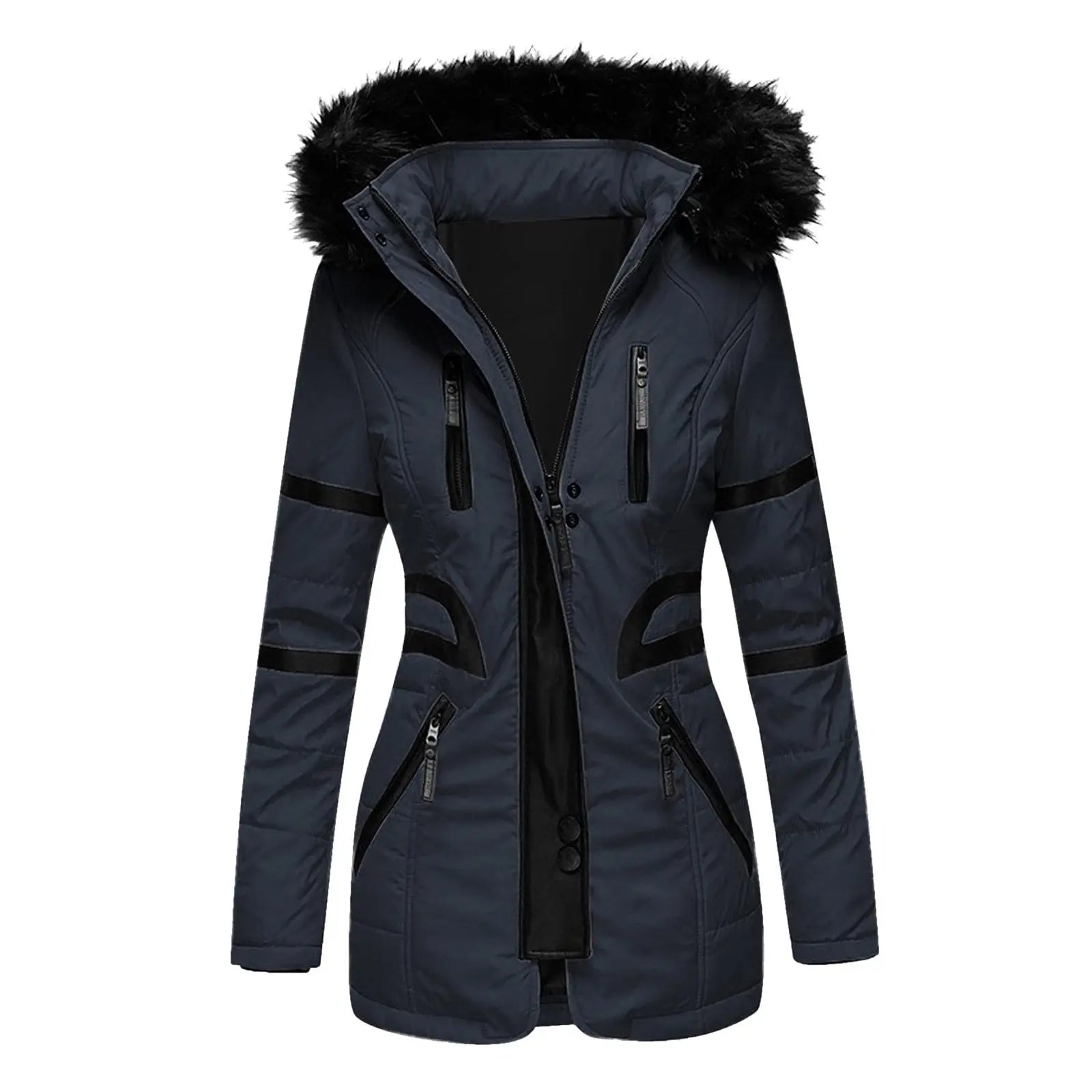 Womens Hooded Army Parka Coat