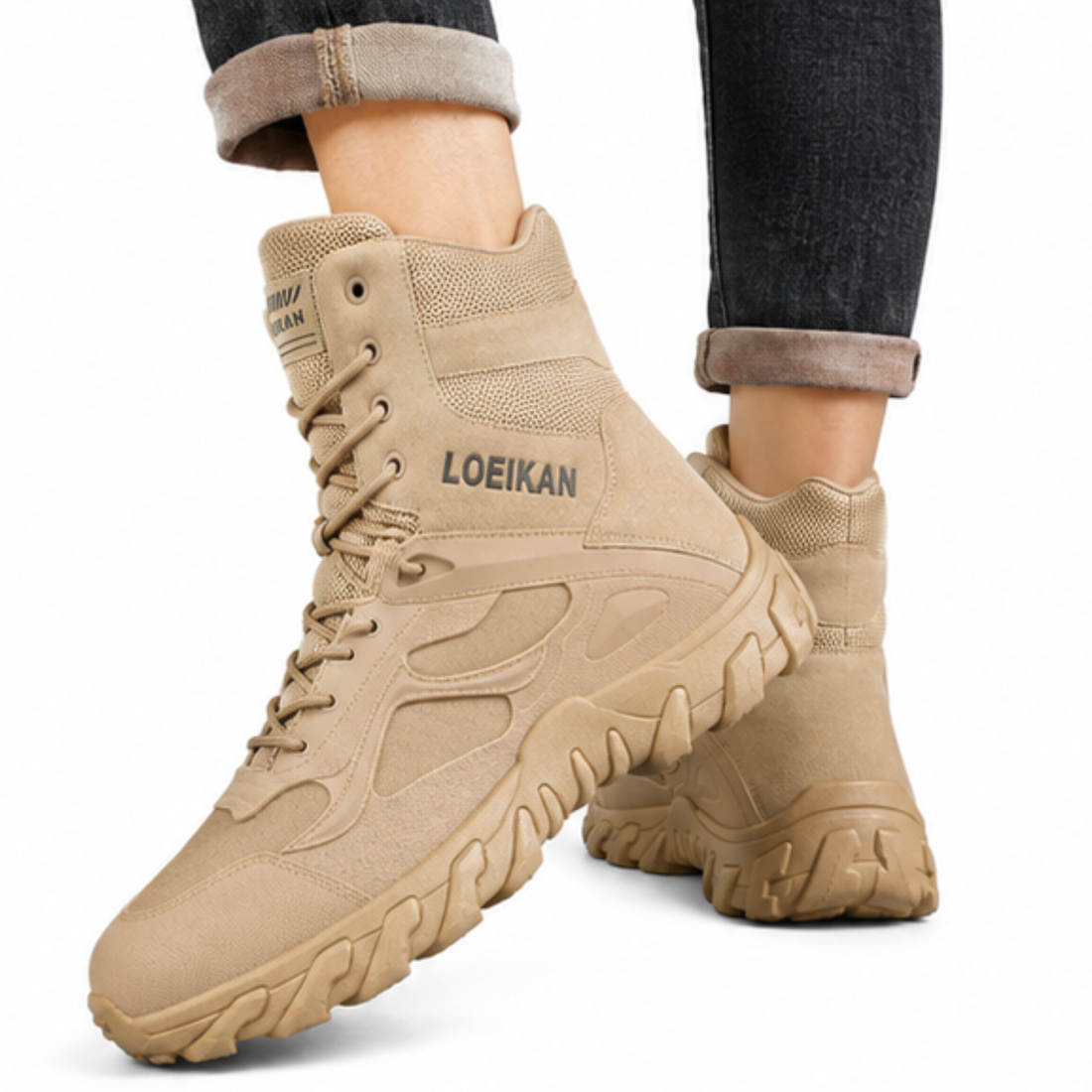 Black tactical boots