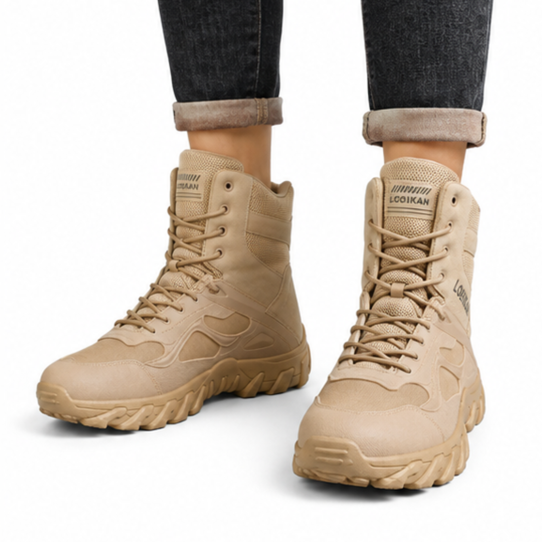 Black tactical boots