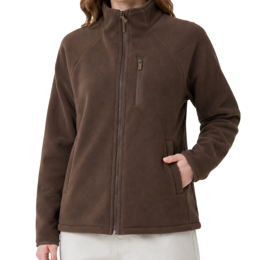 Brown fleece jacket