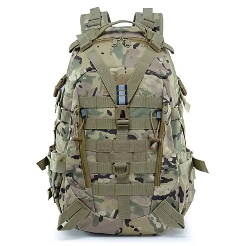 Khaki military backpack
