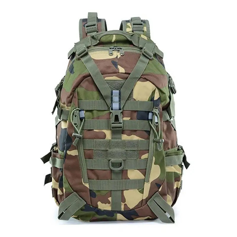 Khaki military backpack