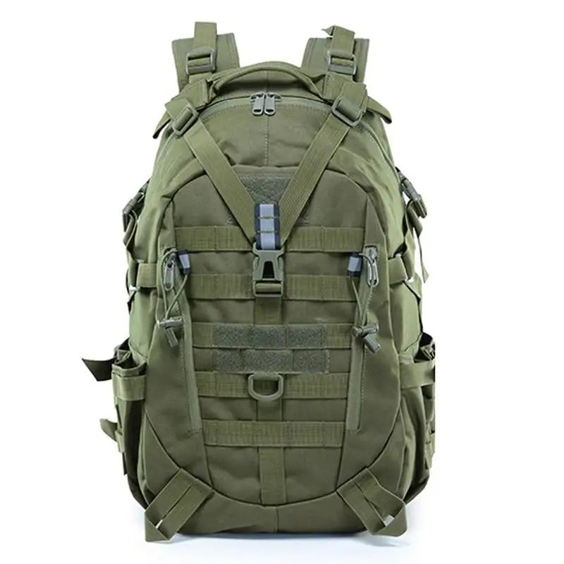 Khaki military backpack