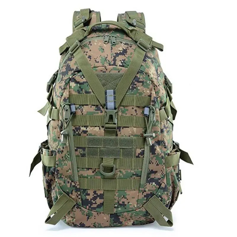 Khaki military backpack