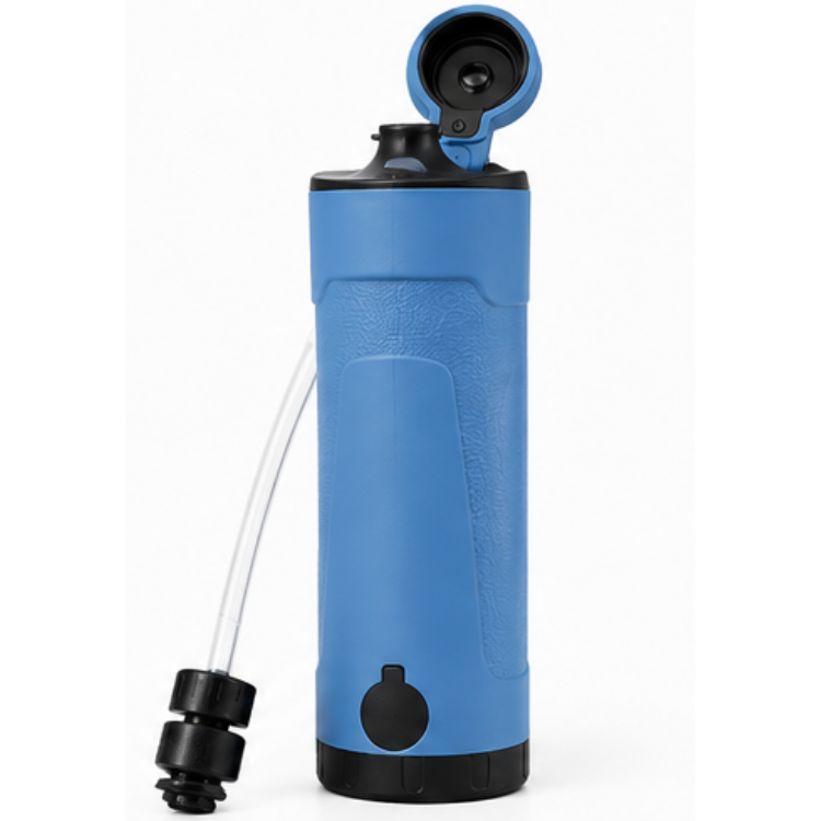 Portable water filter bottle