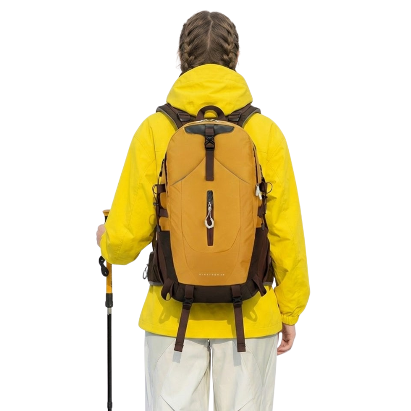 Pink hiking backpack