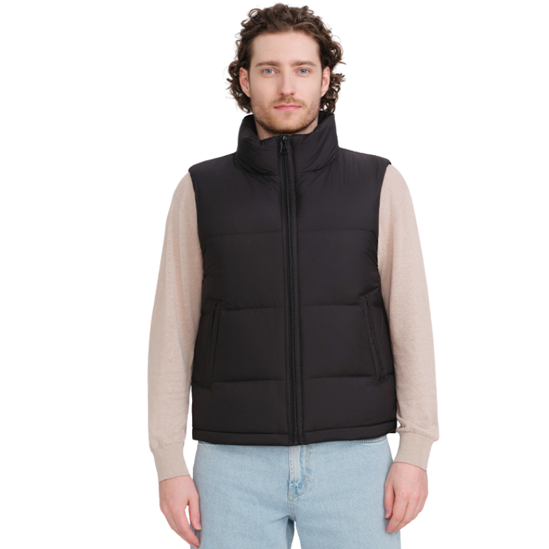 Black puffer vest