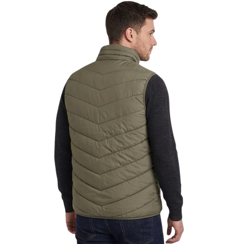 Green puffer vest