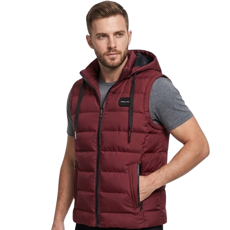 Hooded puffer vest