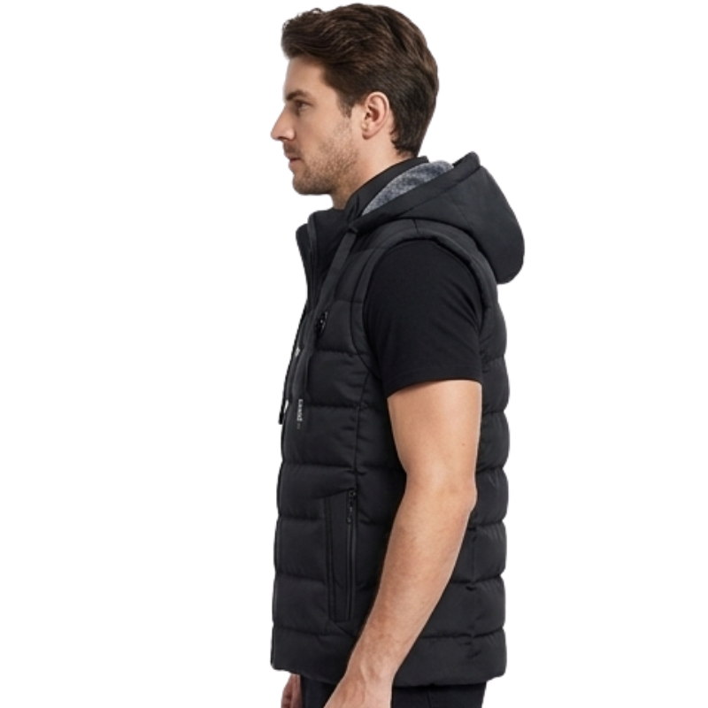Hooded puffer vest