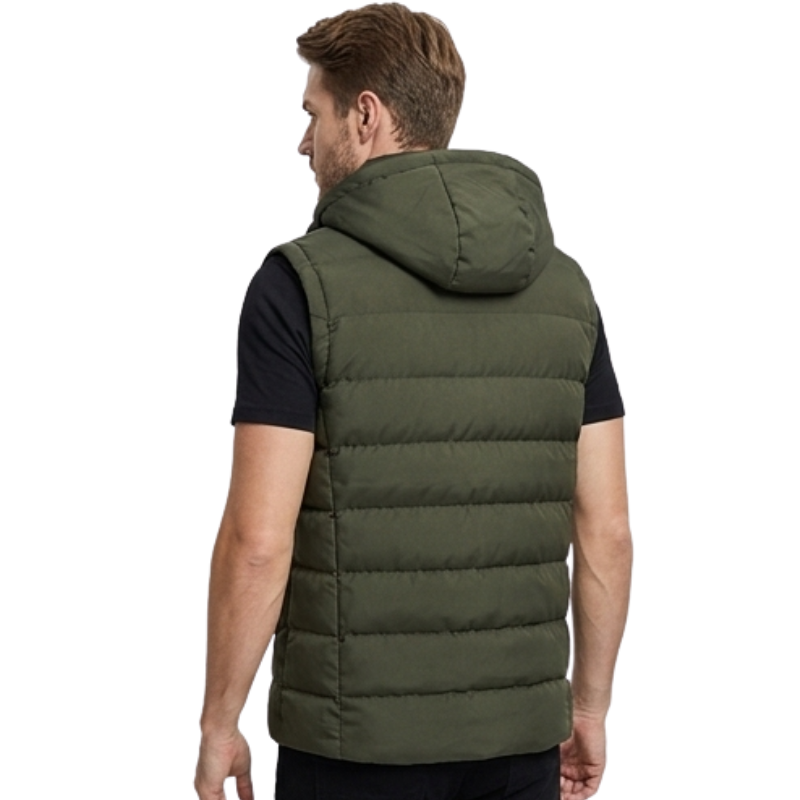 Hooded puffer vest