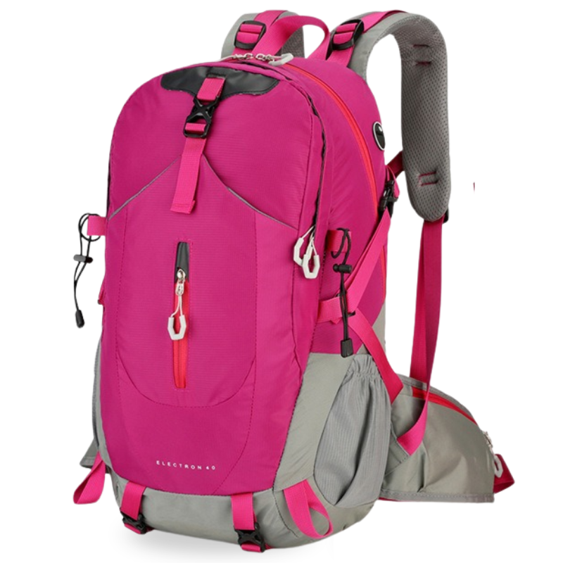 Pink hiking backpack