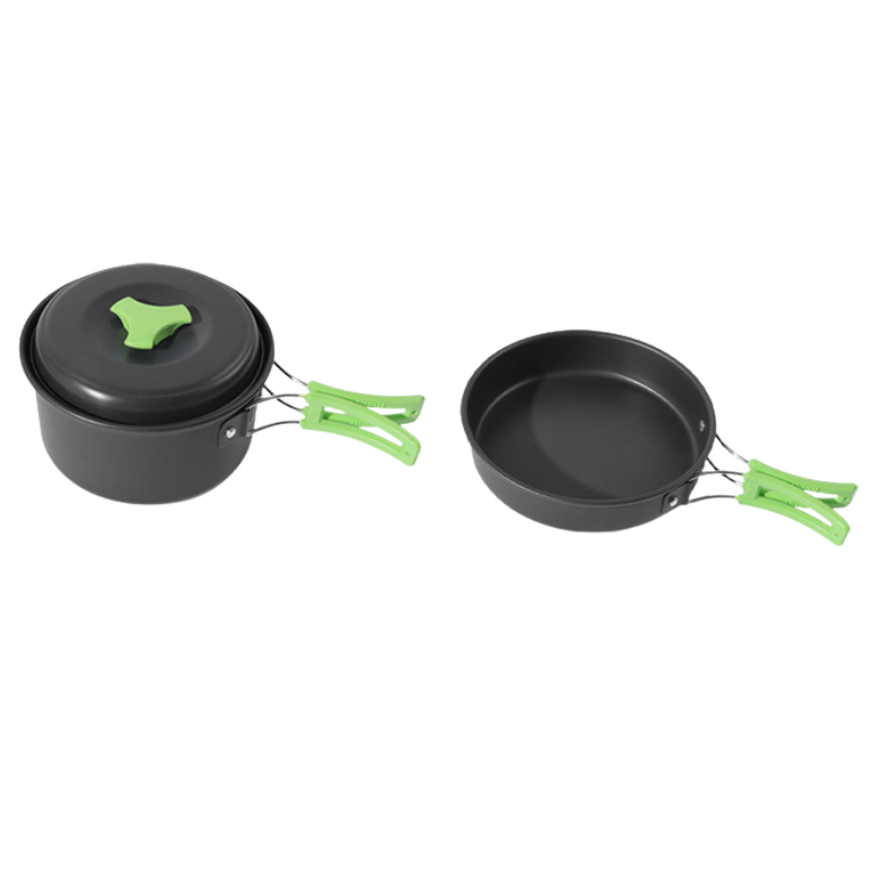Non stick camping cookware set