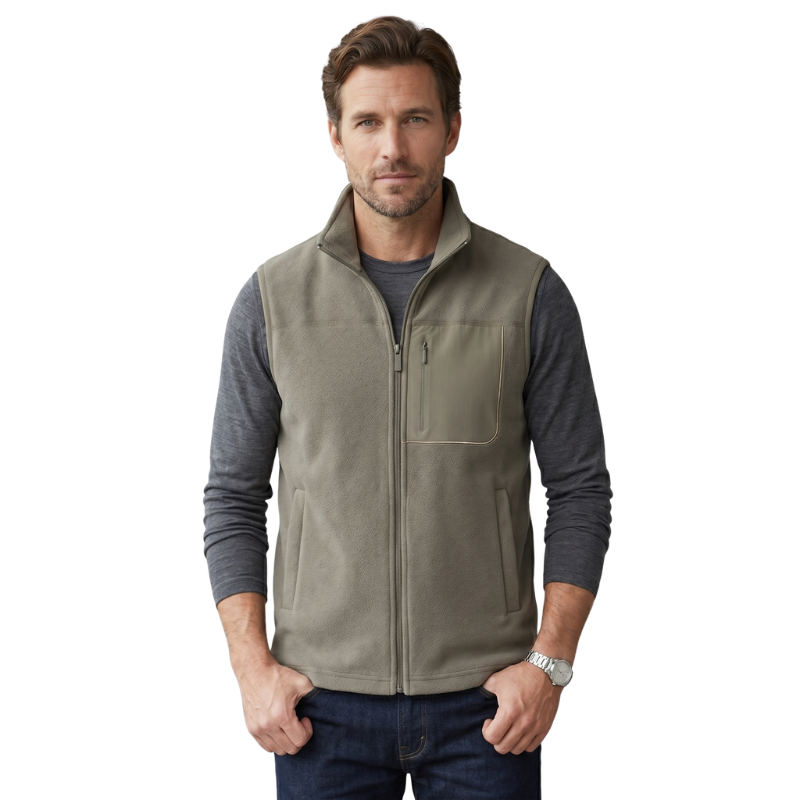 Fleece zip up vest