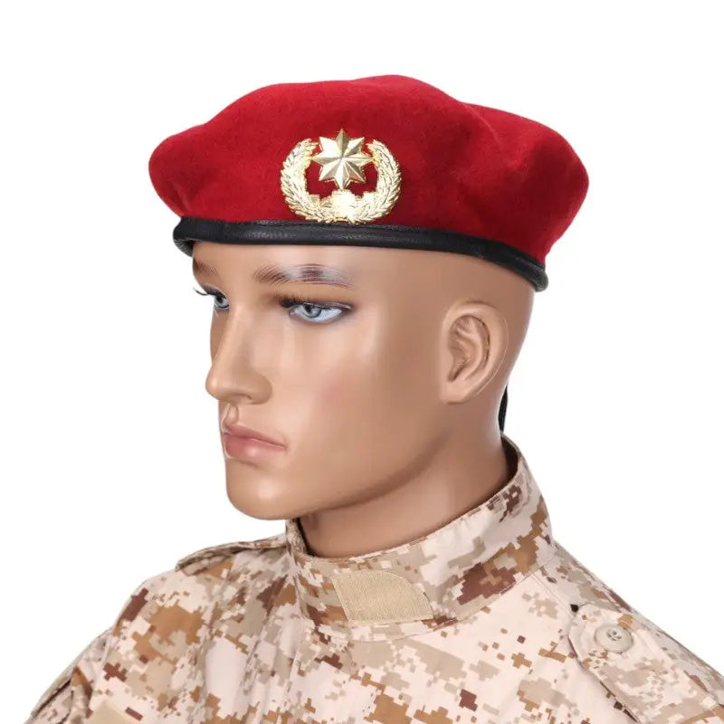 Red beret hat