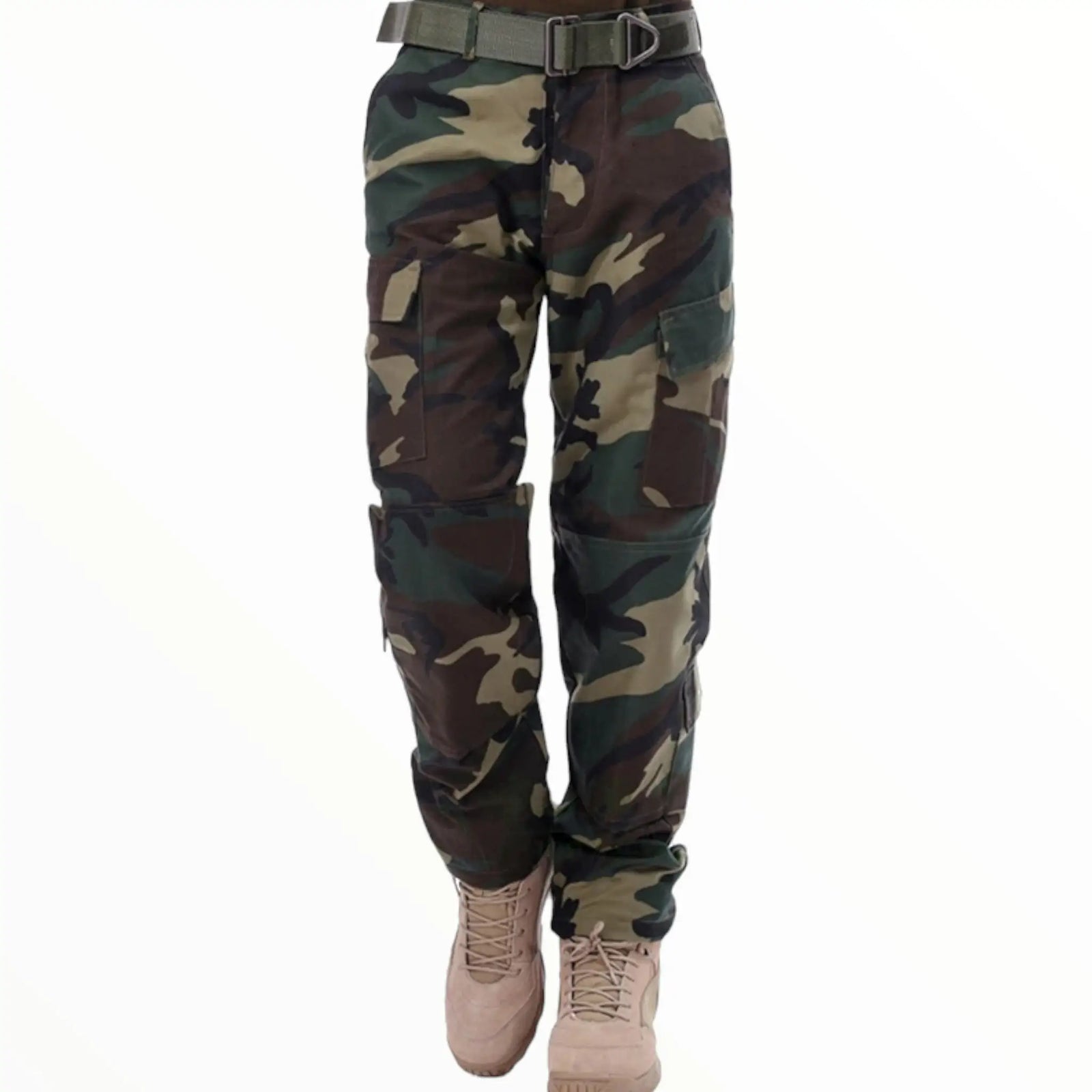 Army cargo camo combat military trousers
