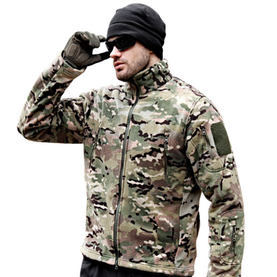 Army jacket velcro fleece
